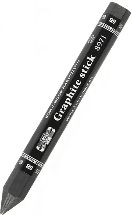 

Карандаш цельнографитный Jumbo Graphite Stick 8971, 6В, Белый
