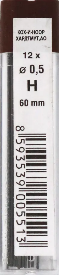 Стержни для механических карандашей 4152, Н, 12 штук