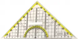 Угольник-транспортир 45/177