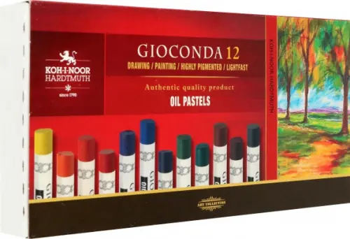 

Пастель масляная художественная Gioconda 8352, 12 цветов, Красный
