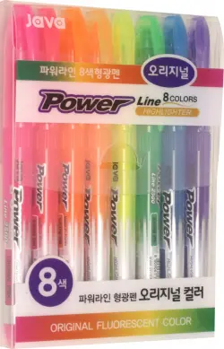 Набор текстовыделителей Рower Line, 8 цветов