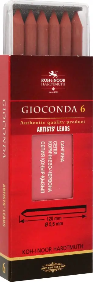 

Сангина для цанговых карандашей Gioconda 4373, 6 штук, Оранжевый