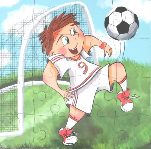 Пазл-16 деревянный Футболист 253₽