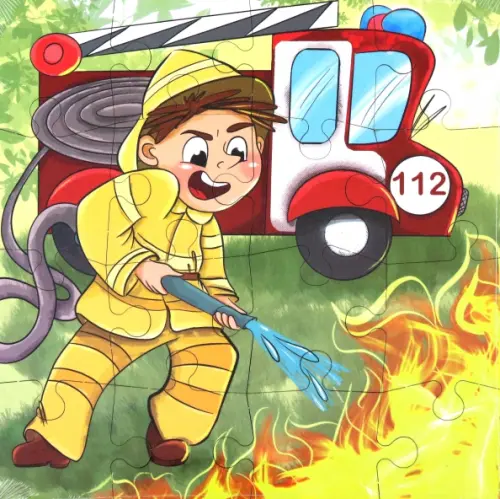 Пазл-16 деревянный Пожарный 253₽