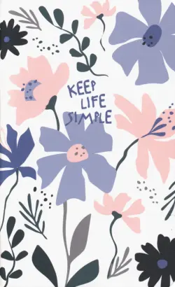 Блокнот Sentiment. Синие цветы, 48 листов, линия