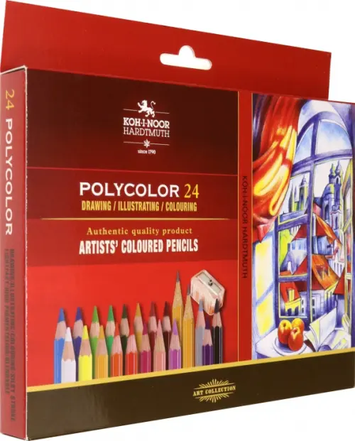 

Карандаши цветные художественные Polycolor 3834, 24 цвета, Красный