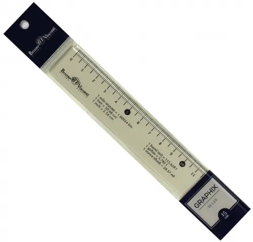 Линейка акриловая Graphix прозрачная 15 см 43₽