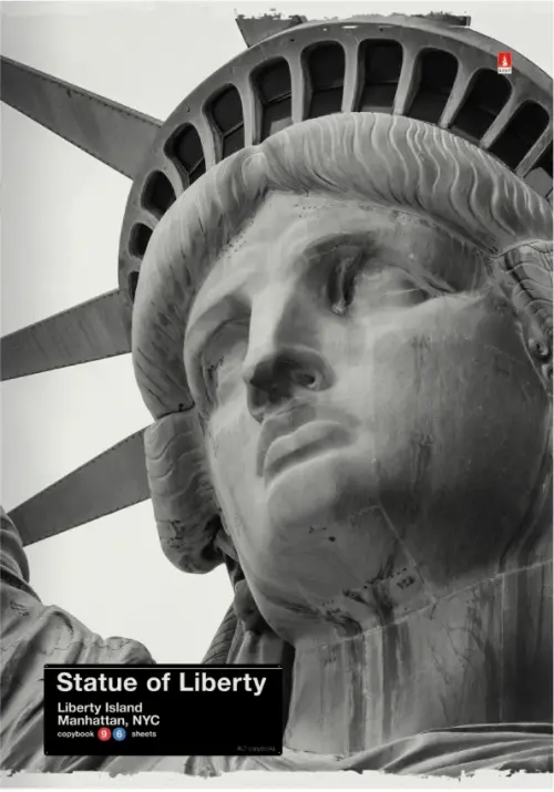 

Тетрадь NY-NY, А4, 96 листов, клетка, Серый