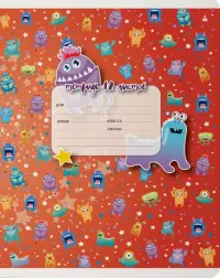 Тетрадь Монстрики, 12 листов, линия