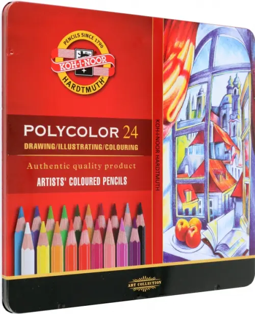 Карандаши цветные художественные Polycolor 3824, 24 цвета