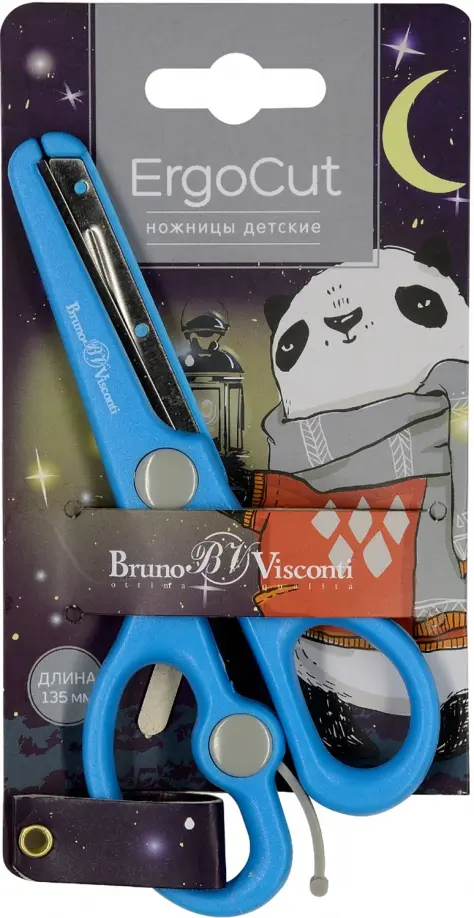 

Ножницы детские ErgoCut, 13.5 см, безопасные лезвия, Синий