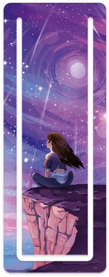 

Закладка для книг картонная. На краю мира, Фиолетовый