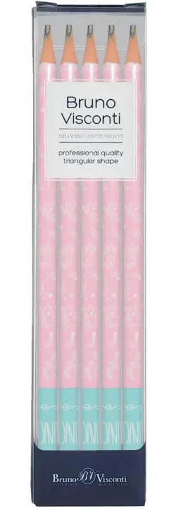 Набор из 5 чернографитовых карандашей. Единорожки, НВ