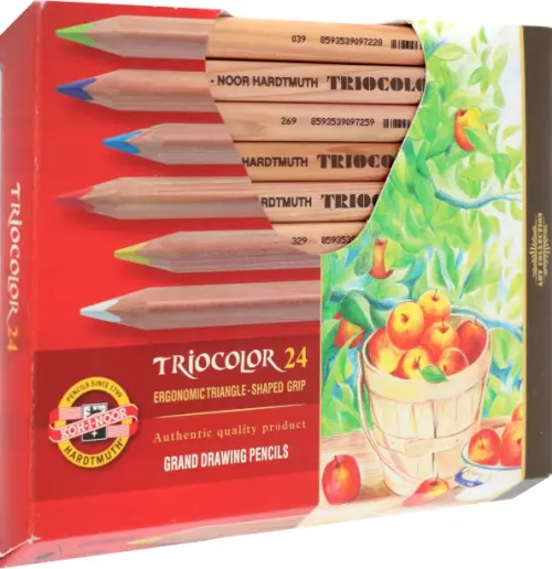 

Карандаши цветные jumbo Triocolor 3154, 24 цвета, Красный