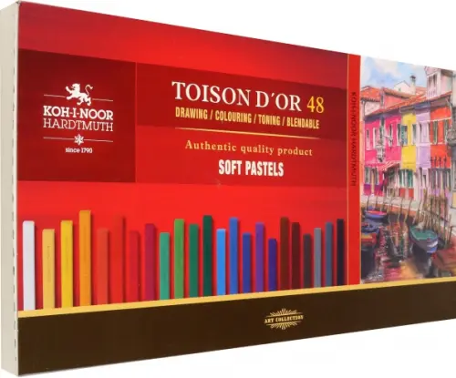 

Пастель сухая художественная мягкая Toison d`Or 8586, 48 цветов, Красный