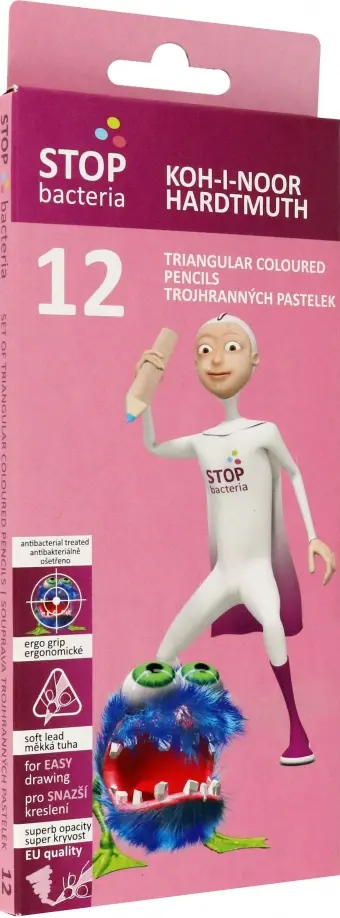 

Карандаши цветные Stop Bacteria 3192N, 12 цветов, Фиолетовый