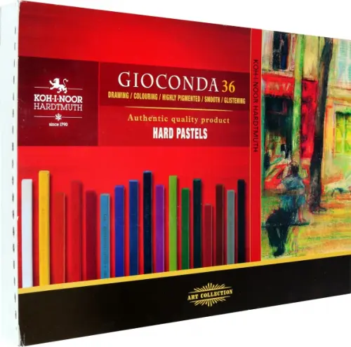 

Пастель твердая художественная Gioconda 8115, 36 цветов, Красный