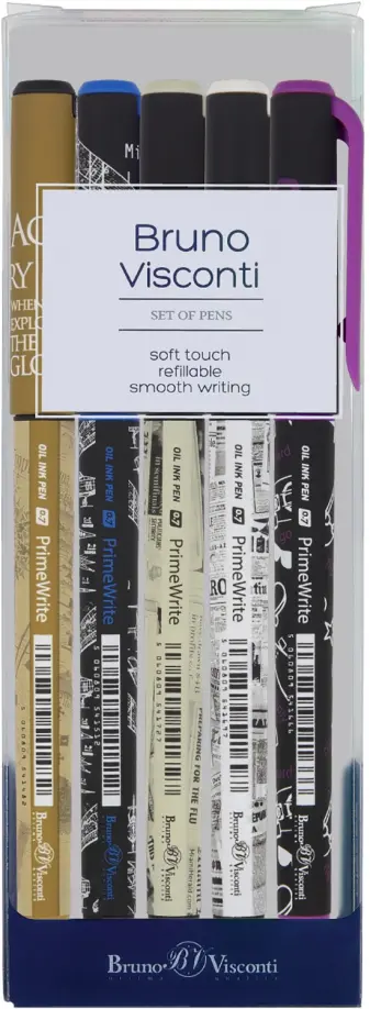 

Набор из 4 синих масляных ручек PrimeWrite. Mix One, 0.7 мм