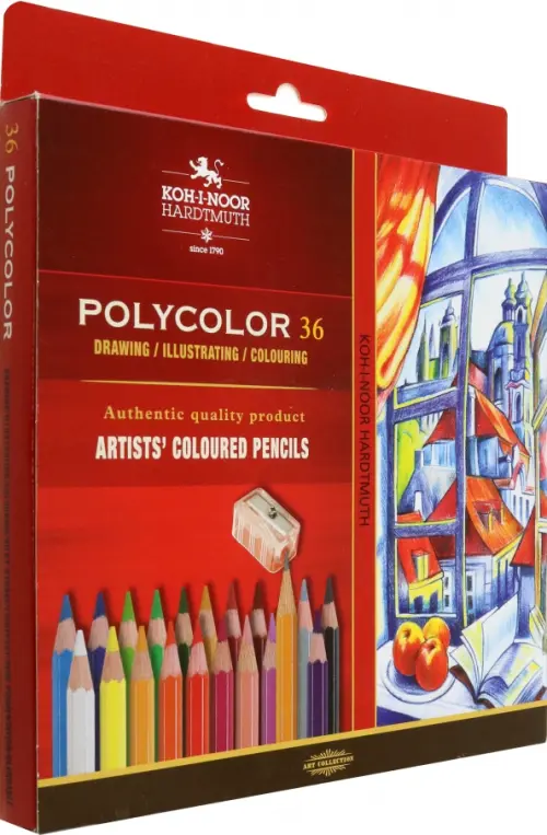 Карандаши цветные художественные Polycolor 3835, 36 цветов