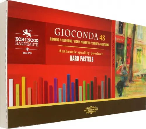 

Пастель твердая художественная Gioconda 8116, 48 цветов, Красный
