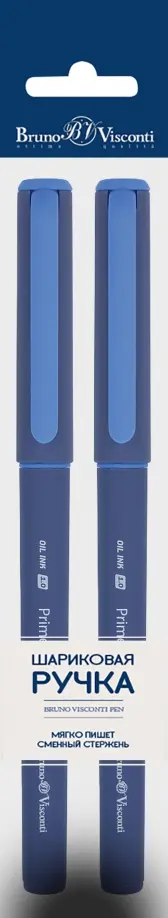 

Набор из 2 синих шариковых ручек PrimeWrite. Navy, 1.0 мм, Синий