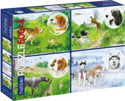 Набор пазлов. Охотничьи истории, 4 по 500 элементов