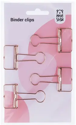 Зажимы для бумаг Rose Gold, 4 штуки