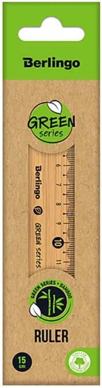 Линейка Green Series, 15 см, бамбук