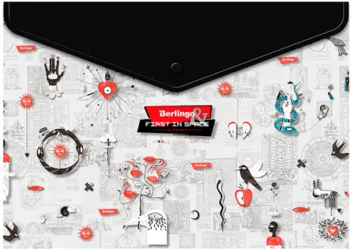 Папка-конверт на кнопке First in Space А4 103₽