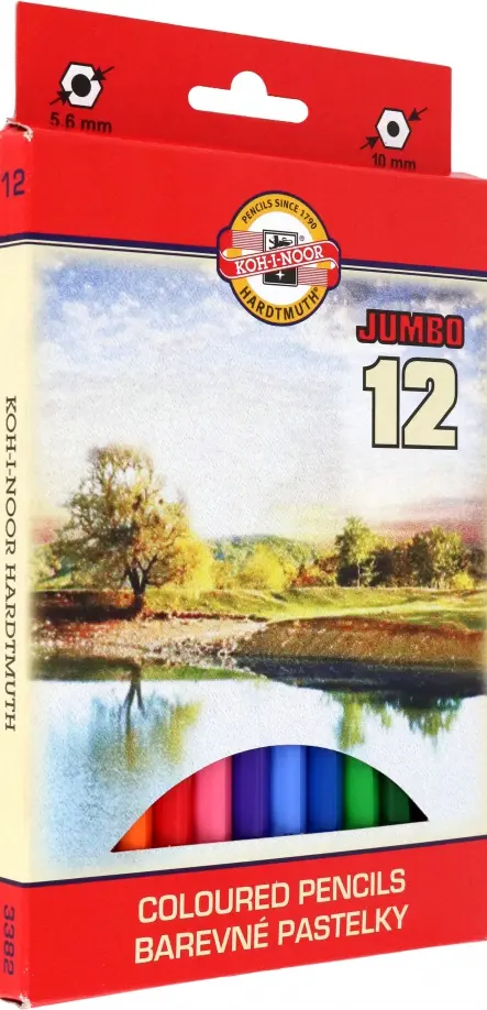 Карандаши цветные Jumbo Omega 3382, 12 цветов