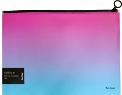 Папка-конверт на молнии Radiance розово-голубая