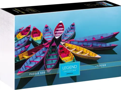 

Puzzle-500 Legend. Яркие лодки, Голубой