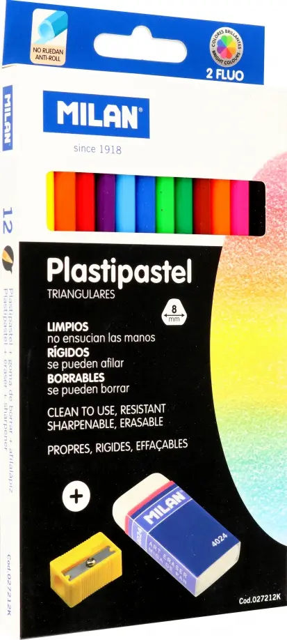 Карандаши цветные Plastipastel 12 цветов ластик и точилка 200₽