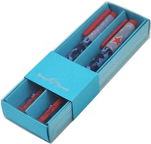 

Набор шариковых ручек FunWrite. Military blue, синие, 2 штуки, Голубой