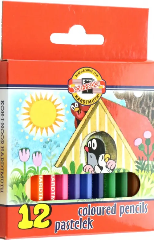 

Карандаши цветные Mole, 12 цветов, короткие, Красный