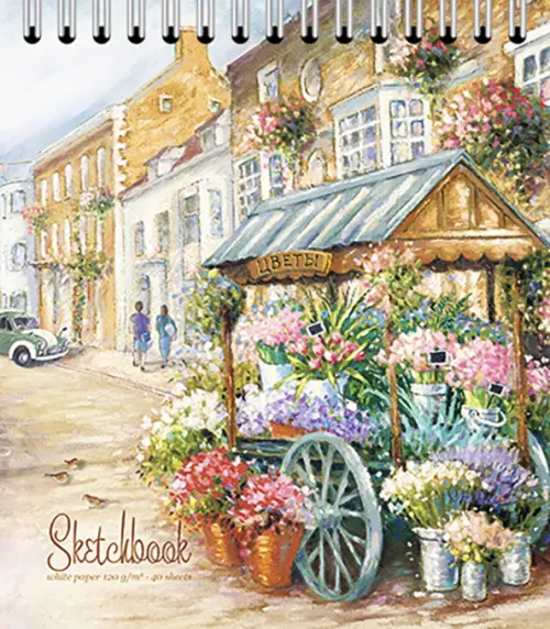 Скетчбук Улица цветочная 40 листов А5 133₽