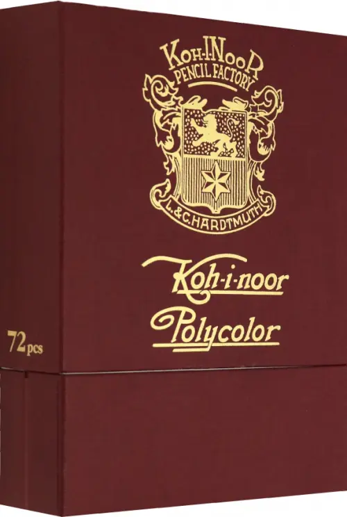 

Карандаши цветные Polycolor Retro, 72 цвета, в пенале-премиум, Белый