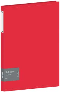 Папка на 4 кольцах Soft Touch, красная