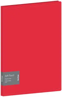 Папка с 30 вкладышами Soft Touch, красная