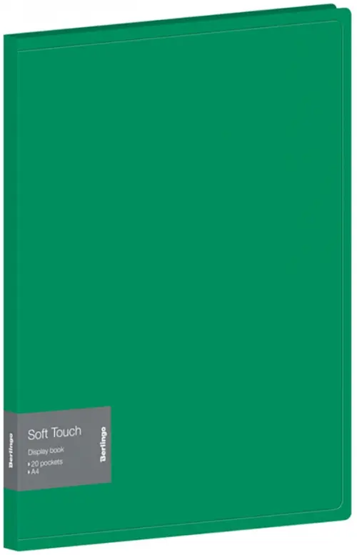 Папка с 20 вкладышами Soft Touch зеленая 174₽