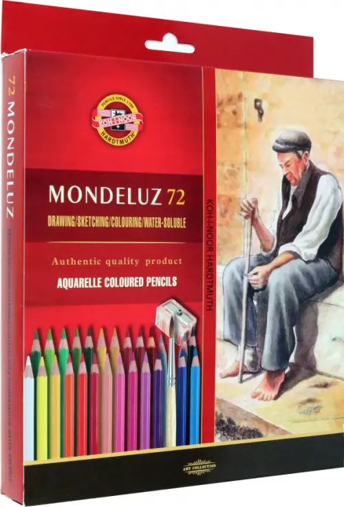 

Карандаши акварельные Mondeluz Old Man, 72 цвета, с кистью и точилкой, Красный