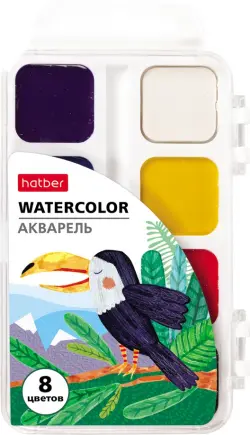 Акварель медовая Colora, 8 цветов, без кисти