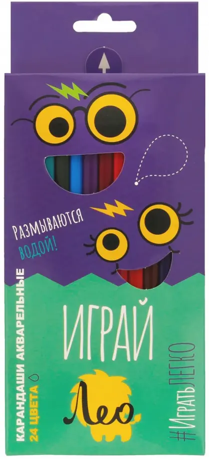 

Карандаши акварельные Играй, 24 цвета, Фиолетовый