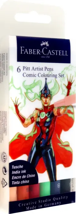 Ручки капиллярные Comic Brush, 6 цветов