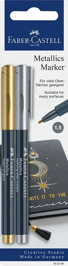 

Маркеры Creative Studio, 2 штуки, золото, серебро