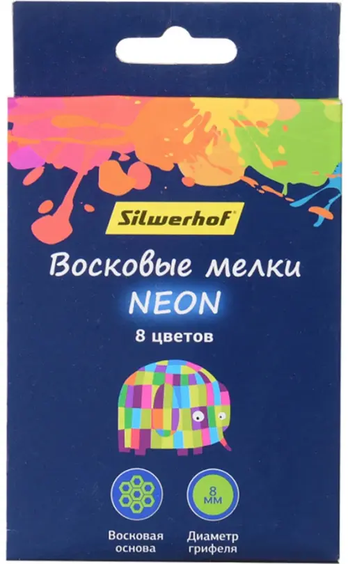 

Восковые мелки. Цветландия Neon, 8 цветов, Синий