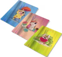 Обложки для тетрадей 3 штуки 35х22 см, с голографическим рисунком, Корги (54025)