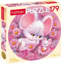 Puzzle-179 Пушистики, круглый