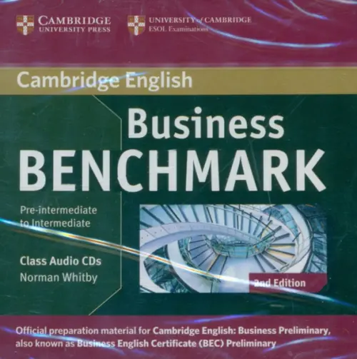 

CD-ROM. Business Benchmark. Pre-intermediate to Intermediate. Official preparation material for BEC (Business English Certificate). Class Audio CDs, Красный