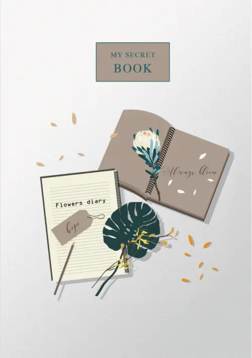 

Книга для записей My secret book, А5, 160 листов, Серый